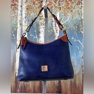 Dooney and Bourke Reptile/Snake print Navy Blue Handbag